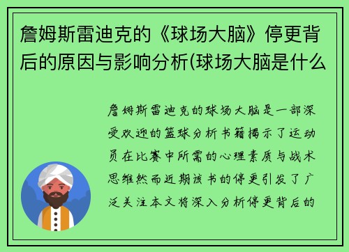 詹姆斯雷迪克的《球场大脑》停更背后的原因与影响分析(球场大脑是什么意思)